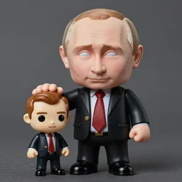 vladimir putin cosplay inventing hybrid warhol, stop motion vinyl action figure, plastic, toy, butcher billy style