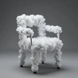 a chair made out of clouds, studio lighting, very detailed, high quality photo