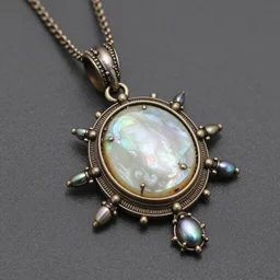 steampunk jewelry with mother of pearl