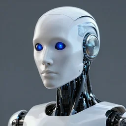 headshot of humanoid robot from ex machina, by jean - baptiste monge, octane render, 4 k