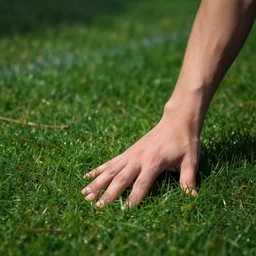 league of legends player touching grass