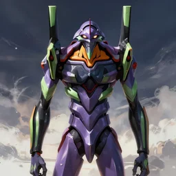 neon genesis evangelion lovecraft style digital painting