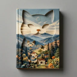 a book that is shaped like a cat