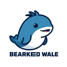 logo of game studio bearded whale, vector art, high quality