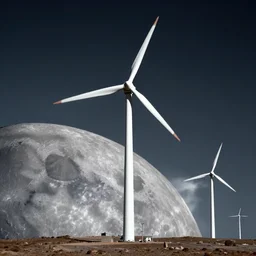 wind turbines on the moon