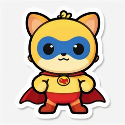 cute miss mascot roussil roussil braixen super hero sticker art, cronobreaker, beeple game icon