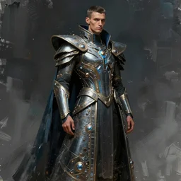 fashion design futuristic emperor, brush stroke, concept art by jama jurabaev, cinematic shot, trending on artstation, high quality, brush stroke