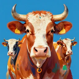 A psychedelic portrait of lifferlas cowfolk , vibrant color scheme, highly detailed, in the style of romanticism, cinematic, artstation, Moebius, Greg rutkowski