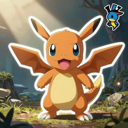 cute miss mascot salama ¨ che salama ¨ che charmander pokemon sticker art, cronobreaker, beeple game icon