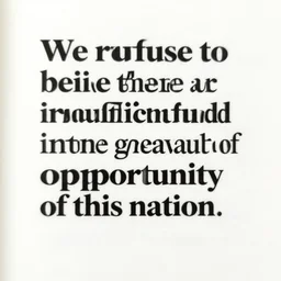 we refuse to believe that there are insufficient funds in the great vaults of opportunity of this nation. ultrafine highly detailed colorful illustration, intricate linework, sharp focus, octopath traveler, final fantasy, unreal engine highly rendered, global illumination, radiant light, intricate environment