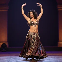 a full body shot of javier bardem as a belly dancer, arabian night, high quality, fully detailed, 4 k