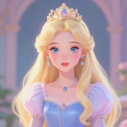 a portrait of a future pastel princess, digital art