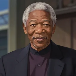 Morgan Freeman in an Anime