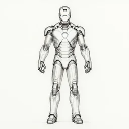 a handmade drawing blueprint of ironman suit mark 1 0 by leonardo da vinci