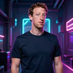 synthwave Mark Zuckerberg