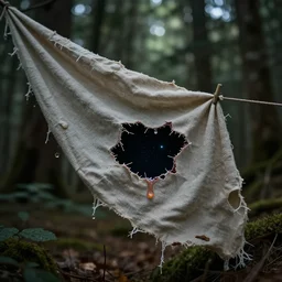 photo of a tear in the fabrics of space and time, in the forest. Fantasy magic style. Highly detailed 8k. Intricate. Nikon d850 55mm. Award winning photography.