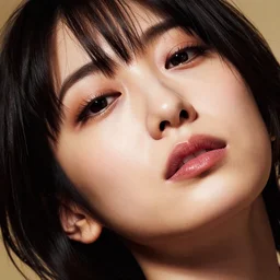 luxury advertisement. close - up, very closeup japanese av idol face, from below, angle. 4 k 8 k huhd 1 6 k instagram photo at behance, epic cinematic movie shot, hollywood. kodak portra, fujifilm superia. adobe lightroom, photoshop, pixlr, affinity, luminar