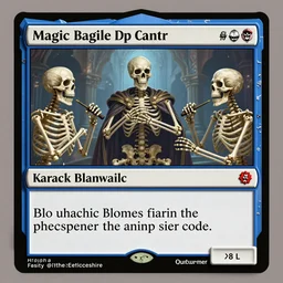 skeletons playing magic : the gathering