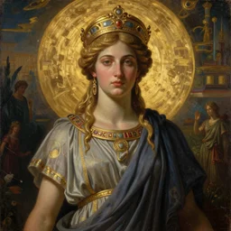 majestic gracious regal goddess hecate portrait, ancient greece, mysterious atmospheric lighting, elysian fields, ancient greece, painted, intricate, volumetric lighting, beautiful, rich deep colours masterpiece, golden hour, golden ratio, sharp focus, ultra detailed, by leesha hannigan, ross tran, thierry doizon, kai carpenter, ignacio fernandez rios