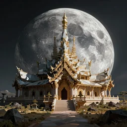 polygon art lunar temple by leiji matsumoto