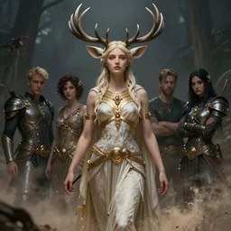 portrait of artemis, goddess of the hunt, digital art by artgerm and greg rutkowski, gaston bussiere, sakimi chan and android jones and karol bak, cinematic lighting, trending on artstation, volumetric dust, intricate, elegant