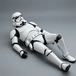 an extreme long shot studio photo of a clone trooper lying down placid on the ground of geonosis, hit by blaster fire, around him hell broke loose, pulitzer prize - winning, high - resolution, in the style of robert capa