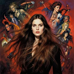portrait of woman, long bleached brunette hair, richard avedon, martin schoeller, id magazine, epic scene, surreal, david cronenberg, kilian eng vibrant colours, billowing, dramatic, dynamic lighting, intricate illustration, detailed, beksinski, dan mumford, artstation, greg rutkowski, sharp focus, motion, photoreal, 8 k