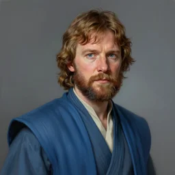 portrait of a man by greg rutkowski, old jedi master, he looks like cameron monaghan, beard, wearing a blue jedi robes, star wars expanded universe, he is about 8 0 years old, highly detailed portrait, digital painting, artstation, concept art, smooth, sharp foccus ilustration, artstation hq