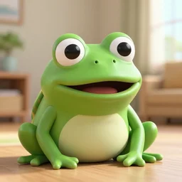 closeup potrait of happy pepe frog In a cozy room, natural light, sharp, detailed face, magazine, press, photo, Steve McCurry, David Lazar, Canon, Nikon, focus