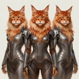 symmetry!! portrait of a ginger maine coon, sci - fi, tech wear, intricate, elegant, highly detailed, digital painting, artstation, concept art, smooth, sharp focus, illustration, anato finnstark, anna kovalevskaya, pablo hurtado de mendoza, marton gyula kiss ( kimagu )