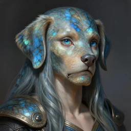 labradorite empress, art by artgerm and greg rutkowski and magali villeneuve, d & d, fantasy, portrait, highly detailed, headshot, digital painting, trending on artstation, concept art, sharp focus, illustration