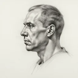 a realistic yet scraggly portrait sketch of the side profile of a stern and sophisticated alfred hitchcock, trending on artstation, intricate details, in the style of frank auerbach, in the style of sergio aragones, in the style of martin ansin, in the style of david aja, in the style of mattias adolfsson