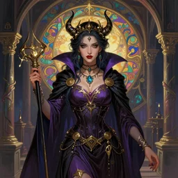 hyper detailed ultra sharp of a beautiful necromancer girl. trending on artstation, dungeon, colorful, ornate, intricate, digital painting, concept art, smooth, sharp focus, illustration, art by artgerm and greg rutkowski and alphonse mucha, 8 k
