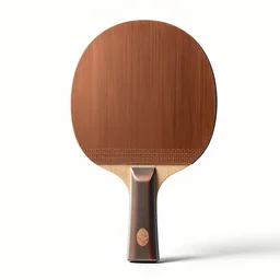 bronze table tennis paddle, clean 3d render, octane render, isolated on a pure white background, centered, entire object in frame, sharp focus, soft studio lighting