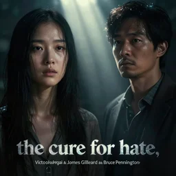 the cure for hate, by Victo Ngai and James Gilleard and Bruce Pennington, Sung Choi, 8k photorealistic, cinematic lighting, HD, high details, dramatic, dark atmosphere, trending on artstation, sunshaft, Raytracing, Holographic