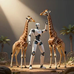 robotic!!! giraffes!, dancing!