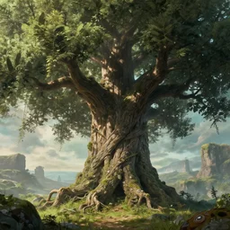 a detailed portrait of the ancient tree of power