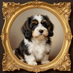 baroque rococo painting the fancy royal scotty dog portrait greg hildebrandt high detail cute puppy