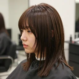 avant runway hairstyle professional designer hair bangs, salon photography, high details