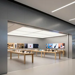 highly modern Apple storefront,