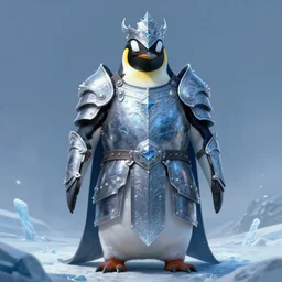 portrait of anthropomorphic evil penguin in armour, dnd, arctic, ice, character, fantasy, intricate, elegant, digital painting, artstation, concept art, smooth, 8 k frostbite 3 engine, ultra detailed, art by artgerm and greg rutkowski and magali villeneuve