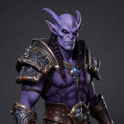 portrait of bobby kotick dressed as a night elf from world of warcraft, purple skin color, 5 5 mm photography, studio lighting
