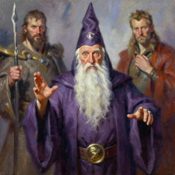 don rickles as a wizard, fantasy oil painting by tim hildebrandt and wally wood and frank frazetta, gestural paint strokes