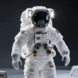 an astronaut from interstellar movie, third - person view, white balance, hyperdimensional, 8 k, rim lighting, led, lumen global illumination, opaque, glowing, rubber, ray tracing reflections