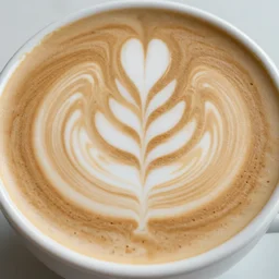 close up photo of latte art, depicting the planet Jupiter