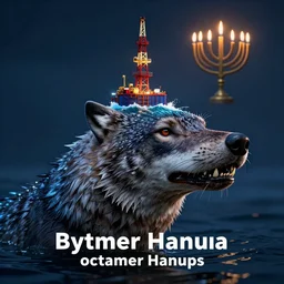 a sea wolf head, with offshore oil in her head, bytomer hanuka, over the head of a sea wolf, award winning photography, octane render, dramatic ilumination