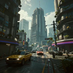 photorealistic cyberpunk location game unreal engine 4K 1080