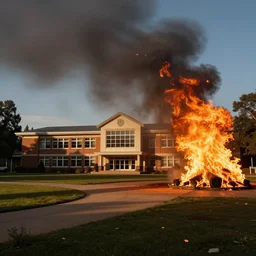 school on fire