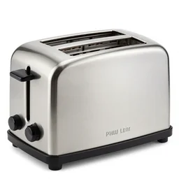 a photo of a stainless steel toaster by paul lehr