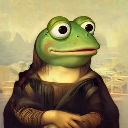 a portrait of pepe the frog by leonardo da vinci